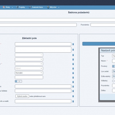 Konfigurace šablon požadavků